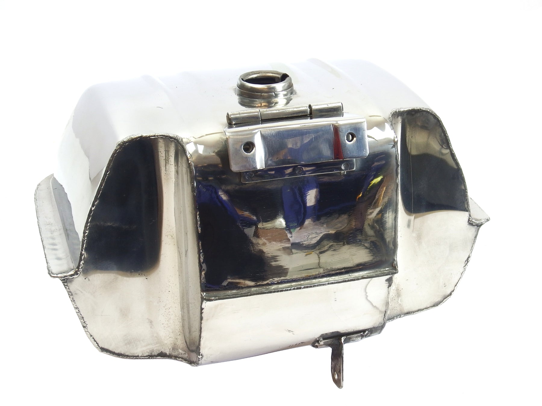 Lambretta Series 1 2 3 GP Li SX TV Mid Range Bolt In 12 Litre Petrol Tank With High Dual Cuts upto 40mm Carb - Stainless Steel