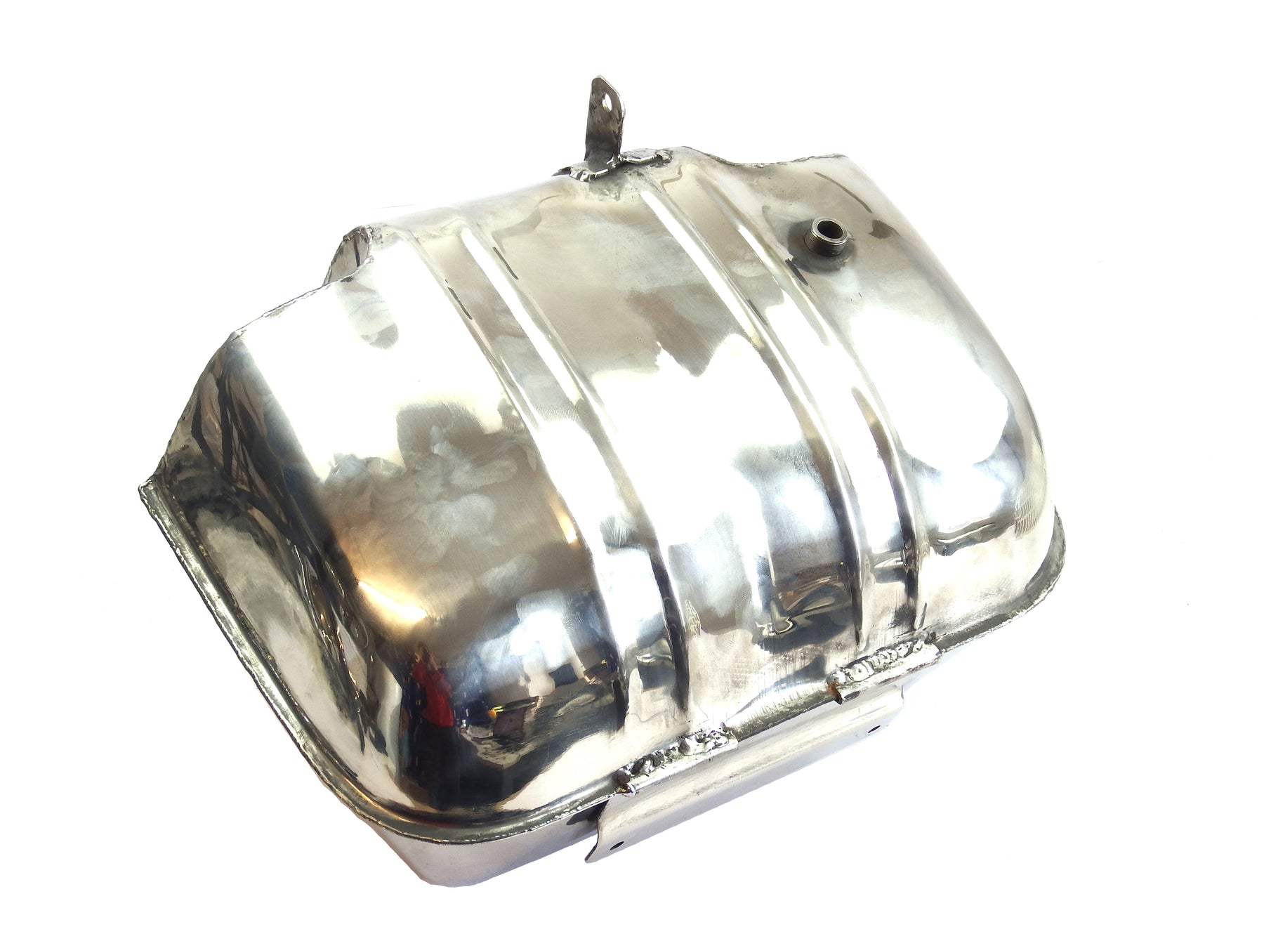 Lambretta Series 1 2 3 GP Li SX TV Mid Range Bolt In 12 Litre Petrol Tank With High Dual Cuts upto 40mm Carb - Stainless Steel