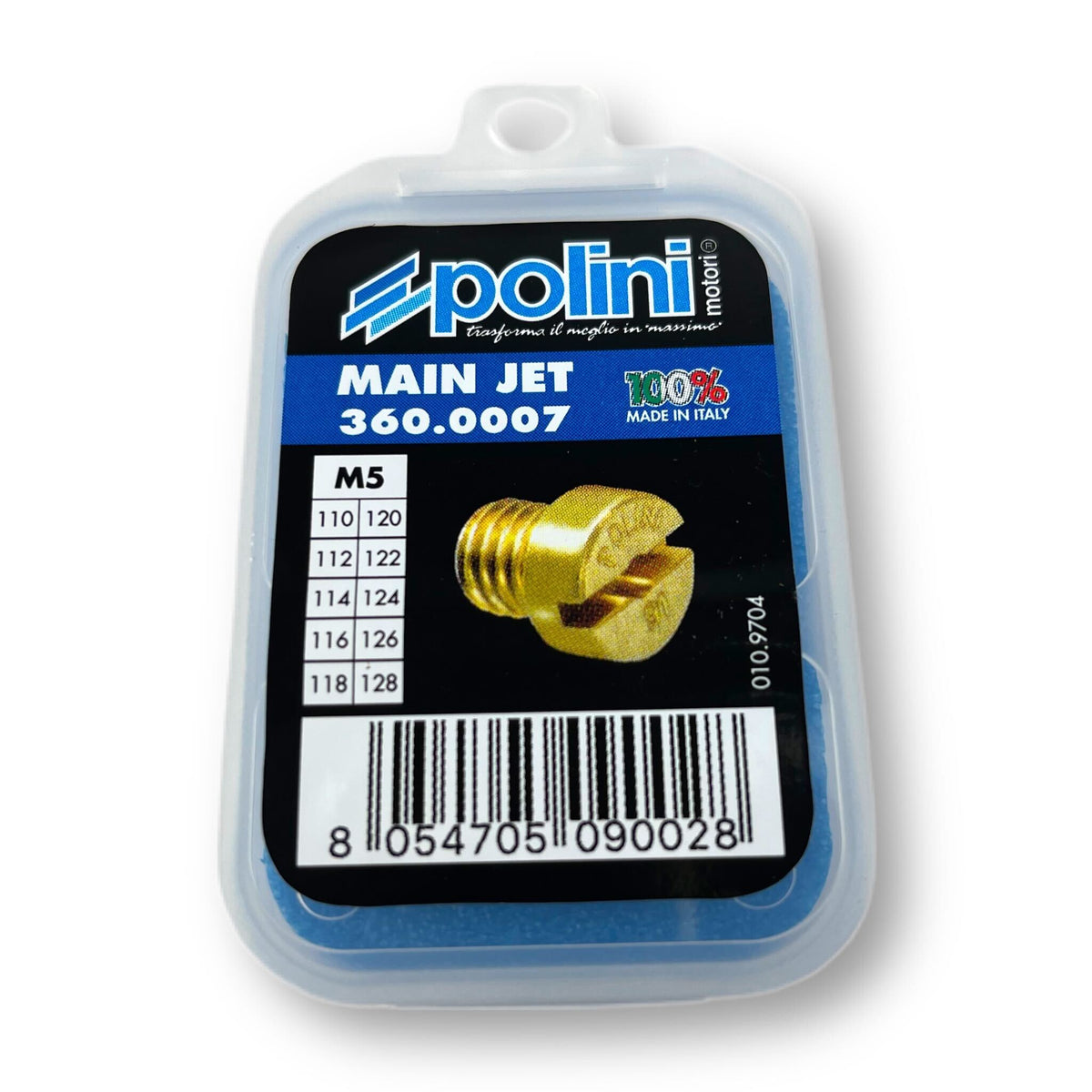 POLINI Dellorto Carburettor 5mm M5 Main Jet Set Pack Sizes 110-128
