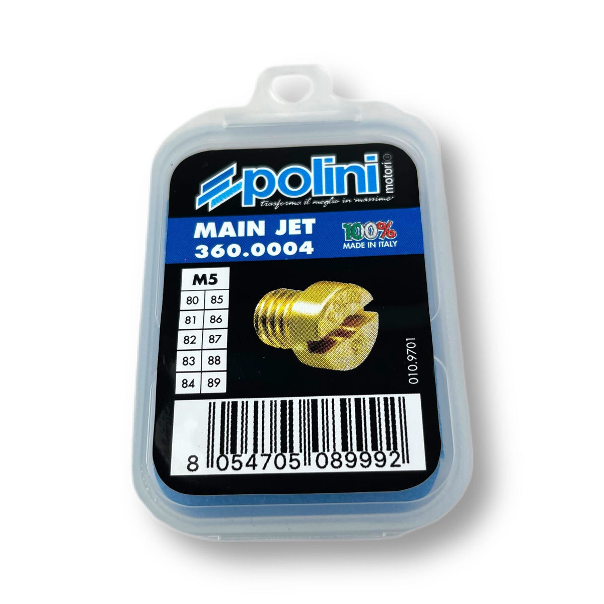 POLINI Dellorto Carburettor 5mm M5 Main Jet Set Pack Sizes 80-89