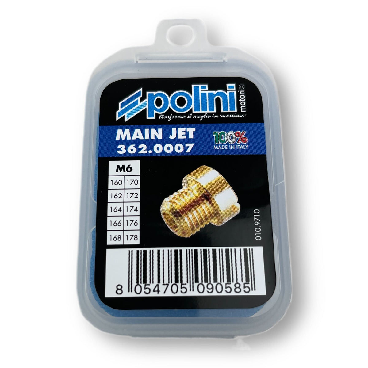 POLINI Dellorto Carburettor 6mm M6 Main Jet Set Pack Sizes 160-178