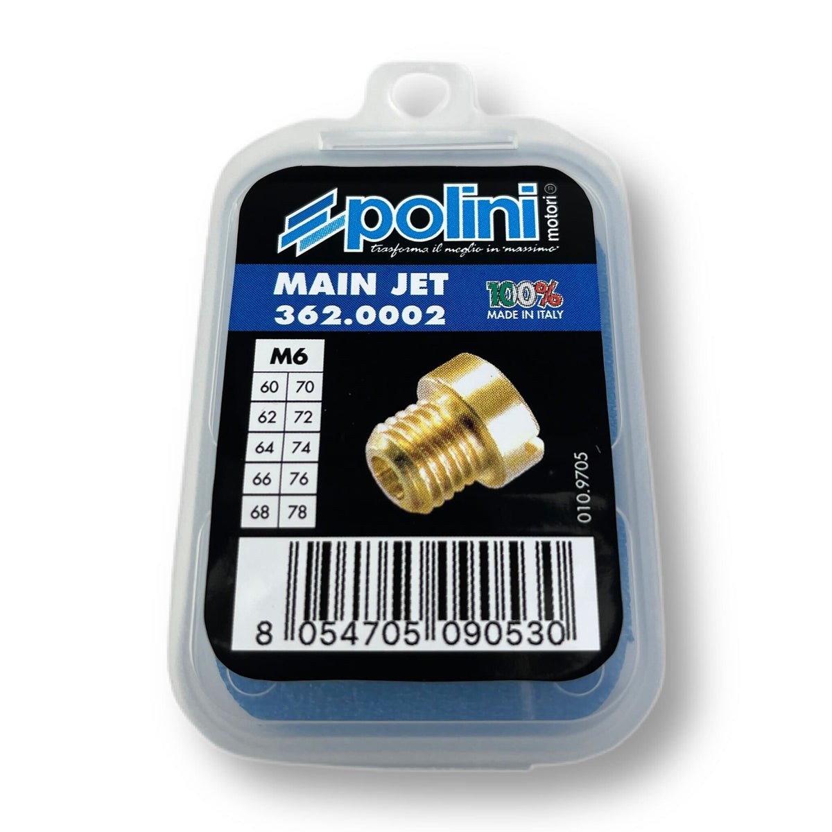 POLINI Dellorto Carburettor 6mm M6 Main Jet Set Pack Sizes 60-78