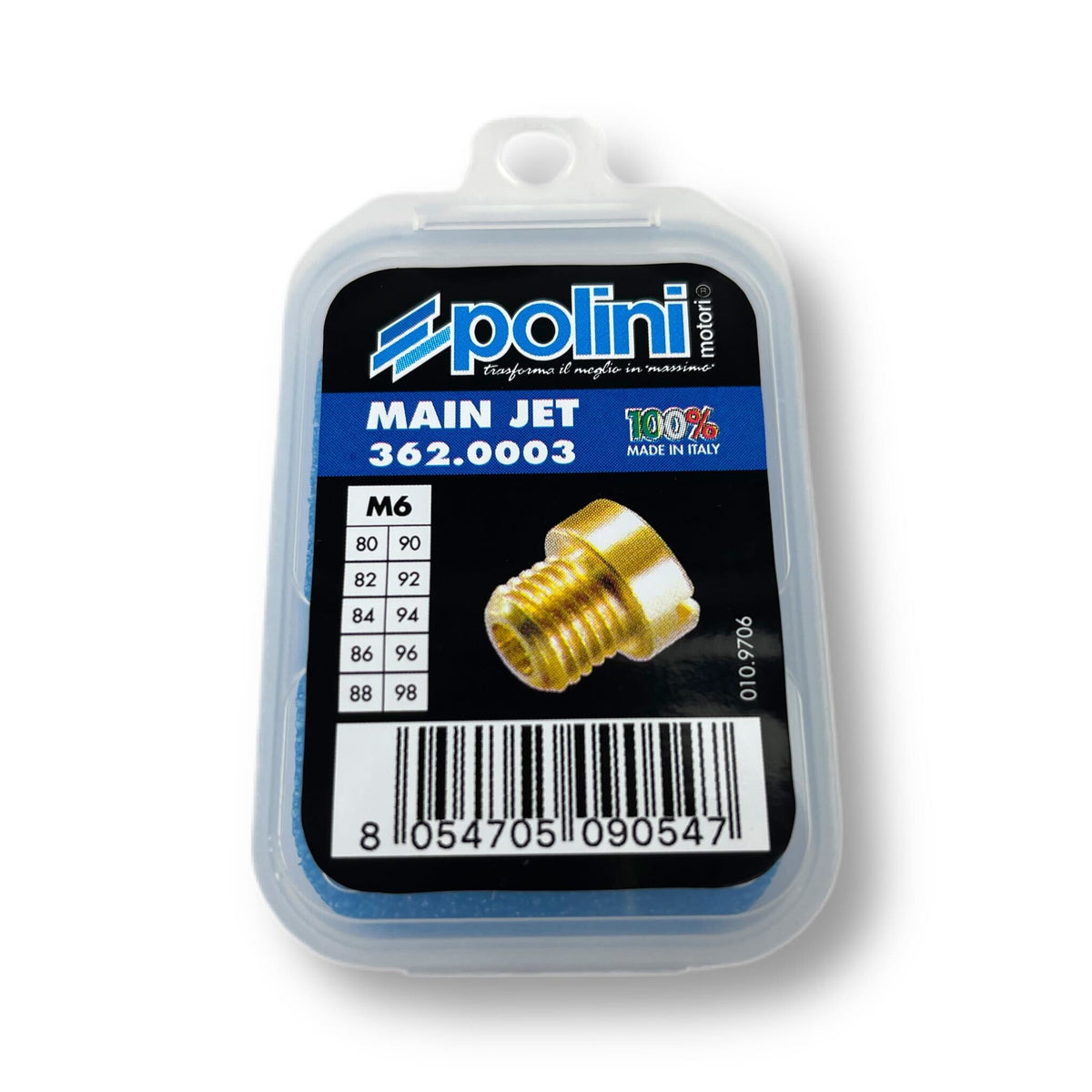 POLINI Dellorto Carburettor 6mm M6 Main Jet Set Pack Sizes 80-98