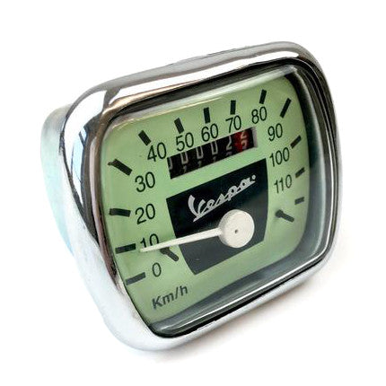 Vespa - Speedometer - VM/VN/VL/ACMA - 110KMH - Green/Black Face