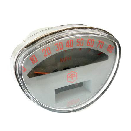 Vespa Rally Primavera SS90 V100 Sport GTR 80 MPH Speedometer - Grey Face
