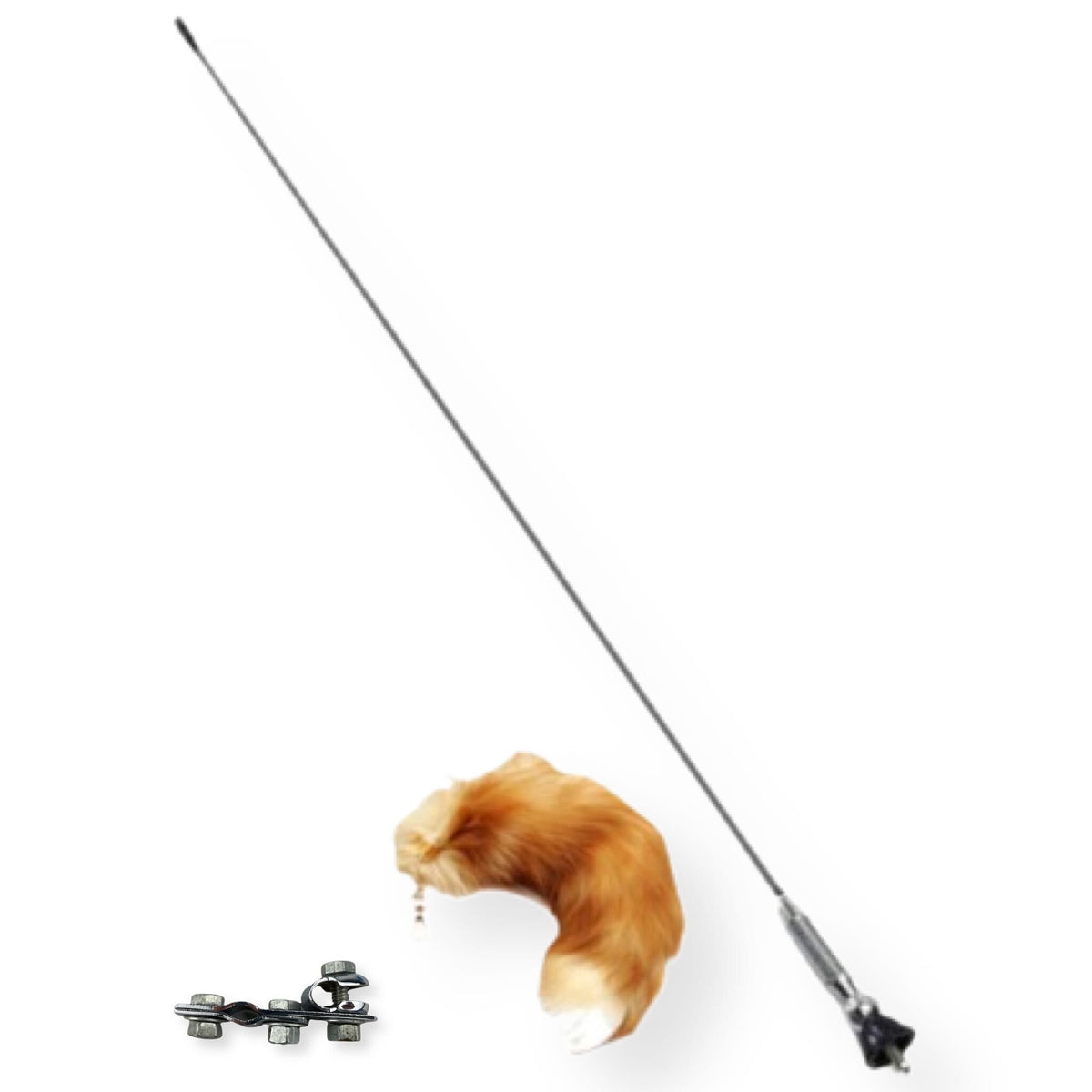 Vespa Lambretta Royal Alloy Scomadi Fox Tail, Whippy Aerial and Clamp Bundle