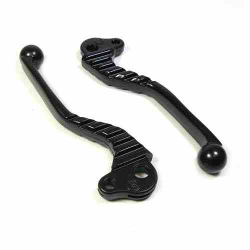 Vespa GT GTS GTV Dog Leg Ribbed Levers - Black