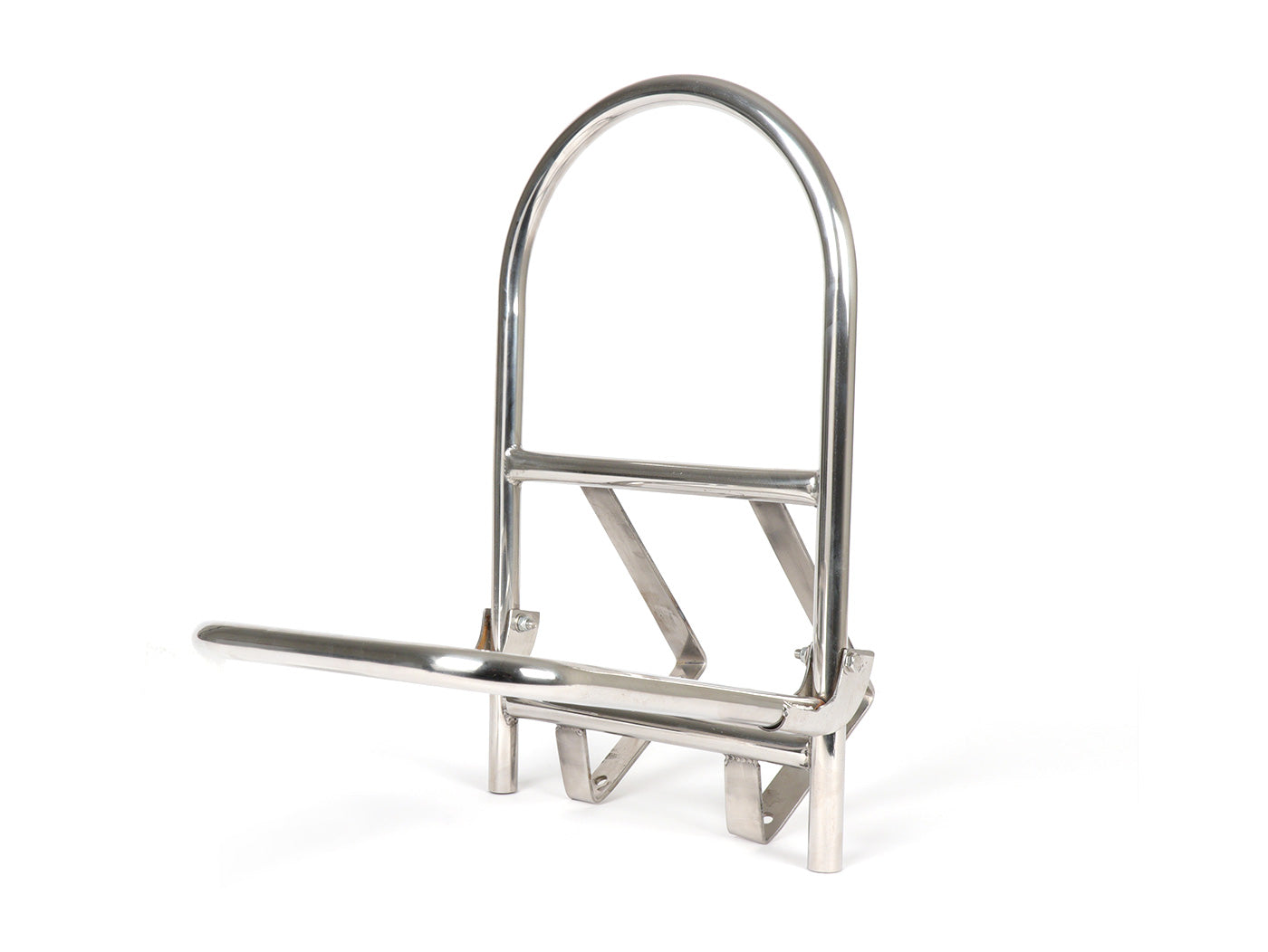 Lambretta Series 3 LI LIS SX TV DL GP Ulma Style Fold Down Rear Rack - Stainless Steel