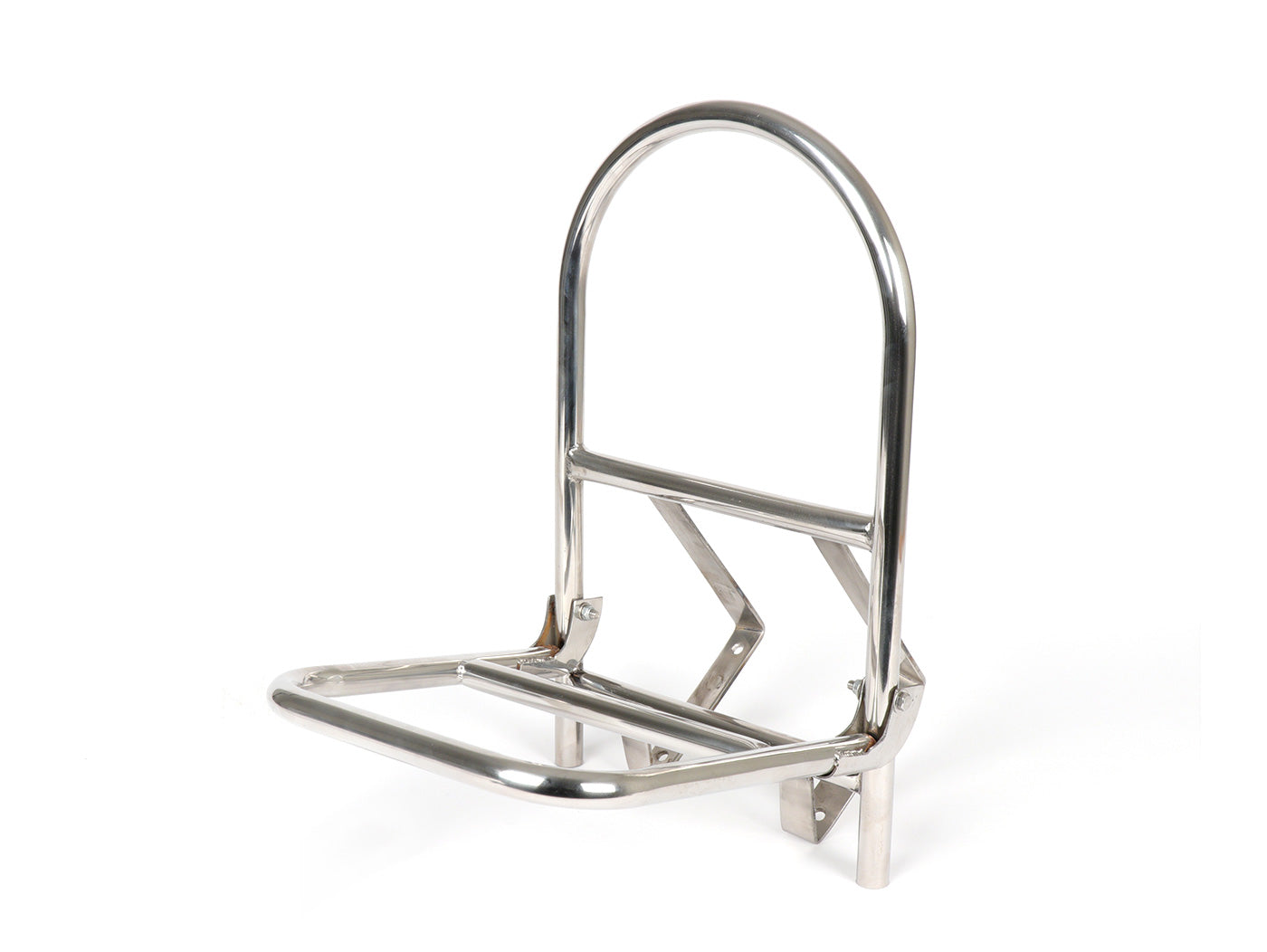 Lambretta Series 3 LI LIS SX TV DL GP Ulma Style Fold Down Rear Rack - Stainless Steel