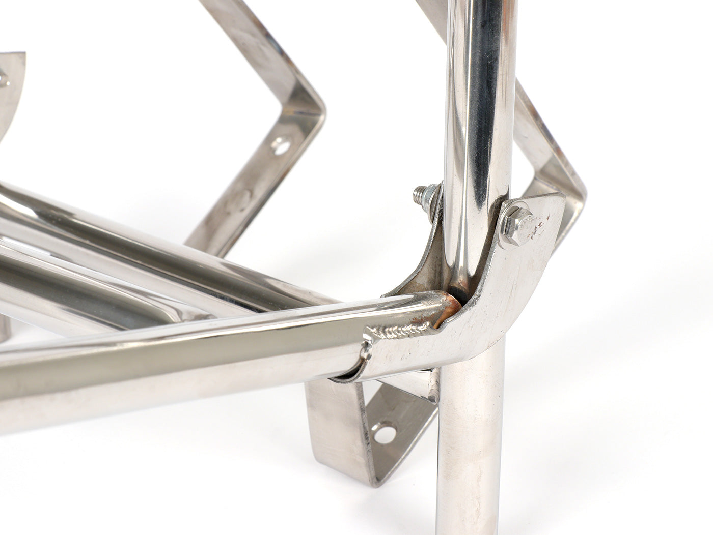 Lambretta Series 3 LI LIS SX TV DL GP Ulma Style Fold Down Rear Rack - Stainless Steel