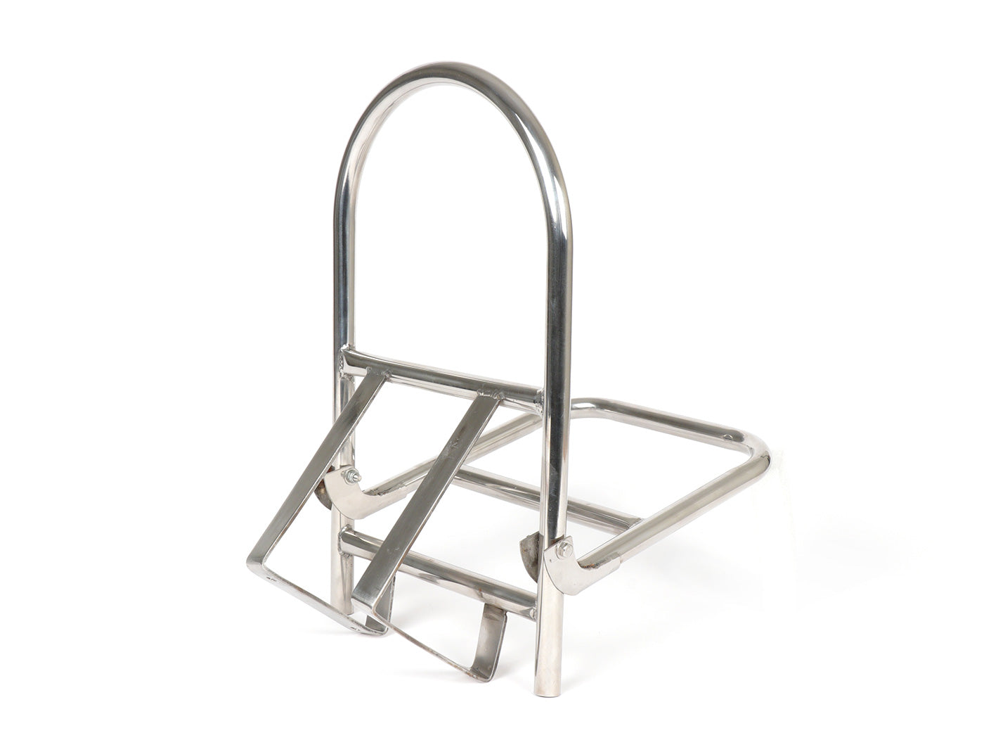 Lambretta Series 3 LI LIS SX TV DL GP Ulma Style Fold Down Rear Rack - Stainless Steel