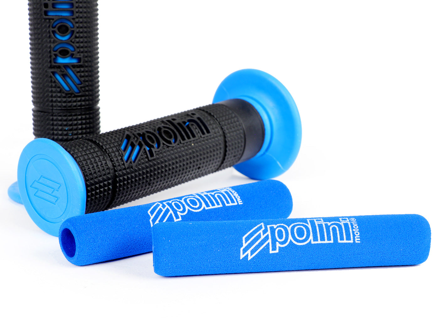 POLINI Big Evolution Handlebar Grips Set Black/Blue Ø=22/24mm