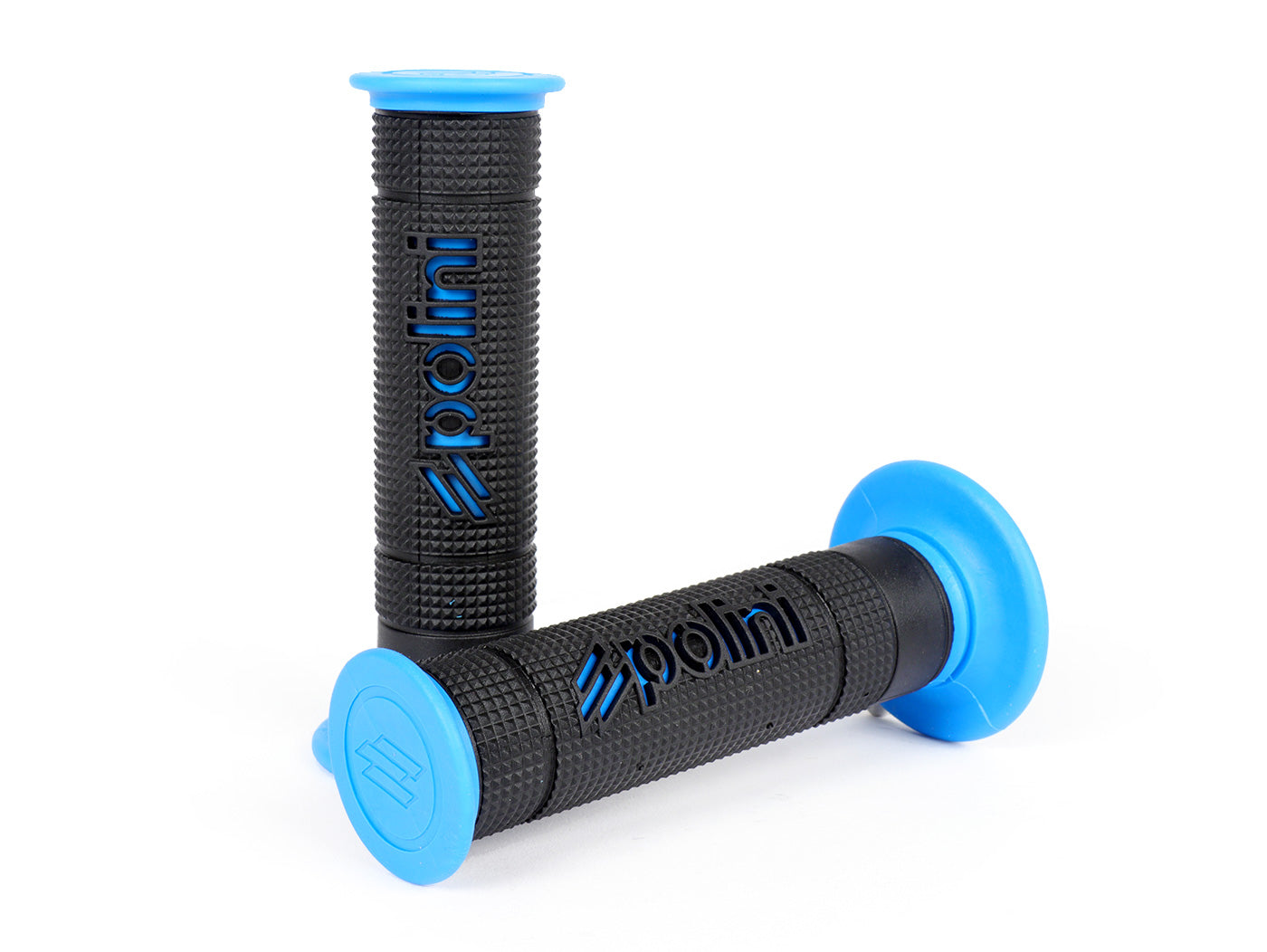 POLINI Big Evolution Handlebar Grips Set Black/Blue Ø=22/24mm