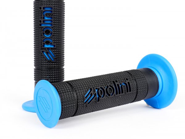 POLINI Big Evolution Handlebar Grips Set Black/Blue Ø=22/24mm