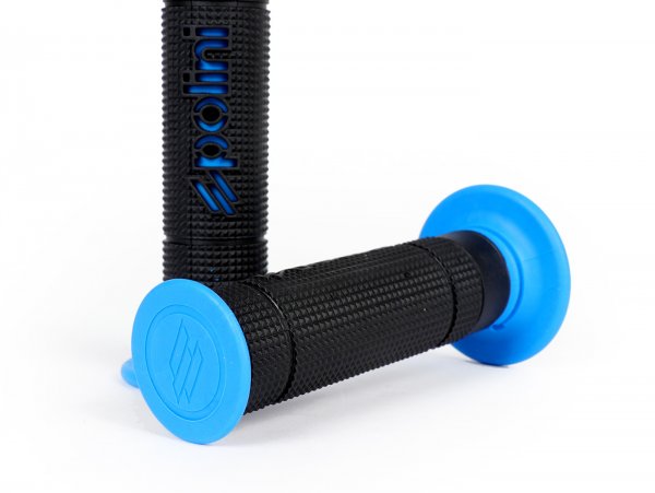 POLINI Big Evolution Handlebar Grips Set Black/Blue Ø=22/24mm