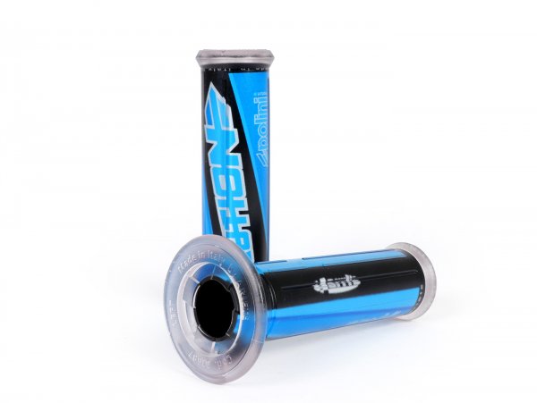 POLINI Evolution Handlebar Grips Set Black/Blue Ø=22/24mm
