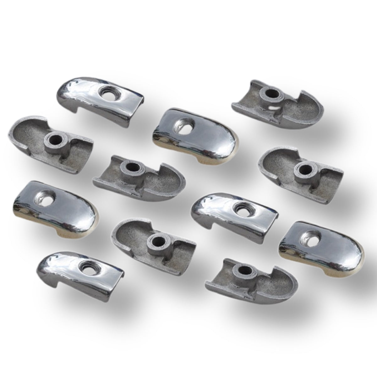 Lambretta Series 2 LI TV Floor Runner End Caps - Stainless Steel