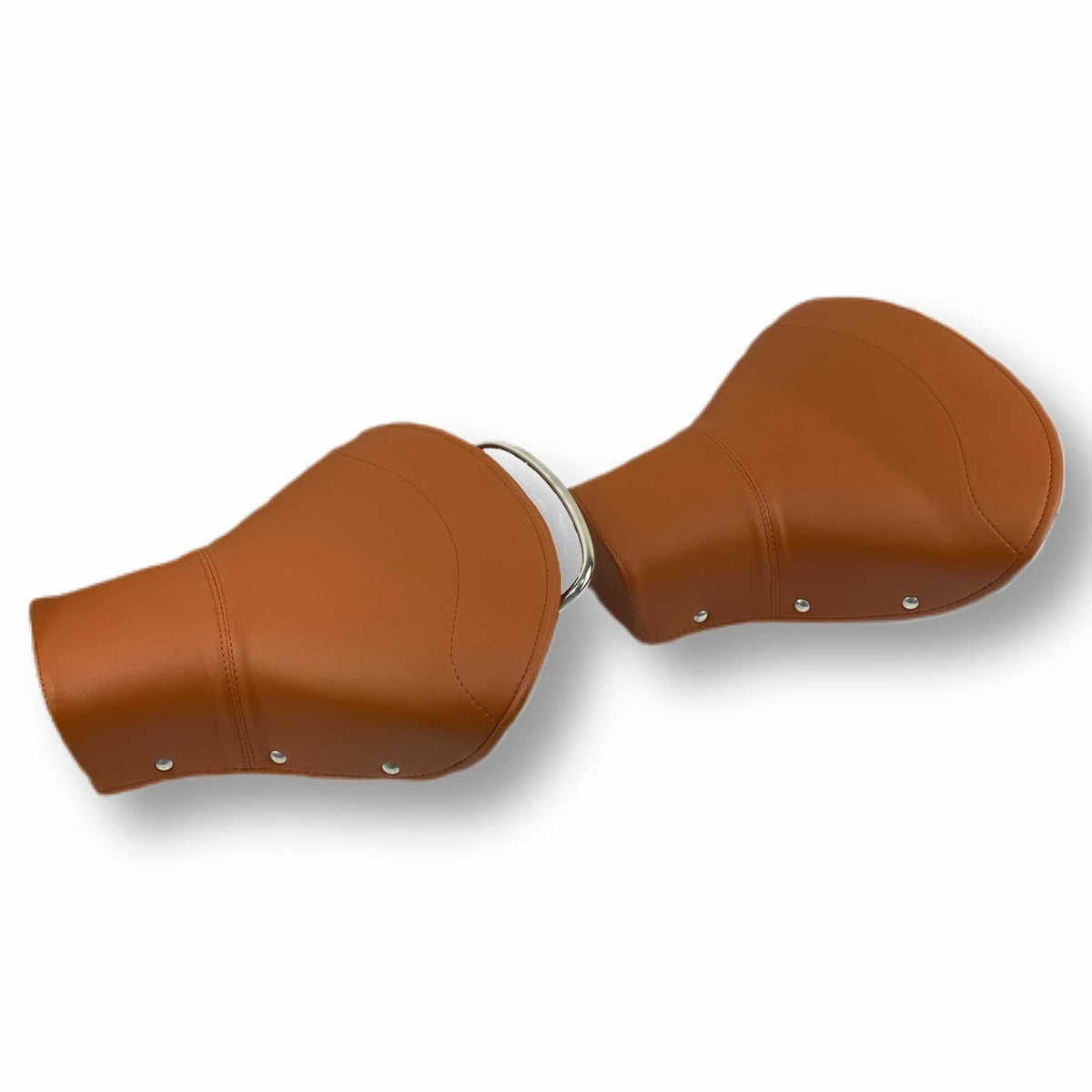 Lambretta Series 1 2 3 Li GP SX TV Single Saddles Seats Set Front & Rear - Tan