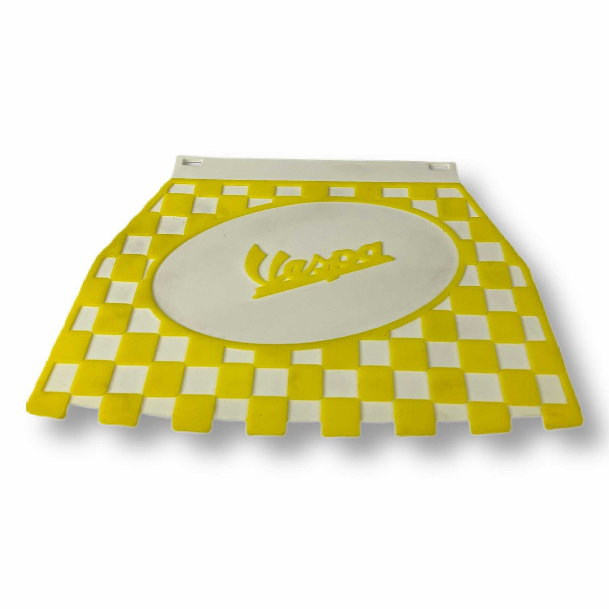 Vespa Pressed Chequered Mudflap - Yellow