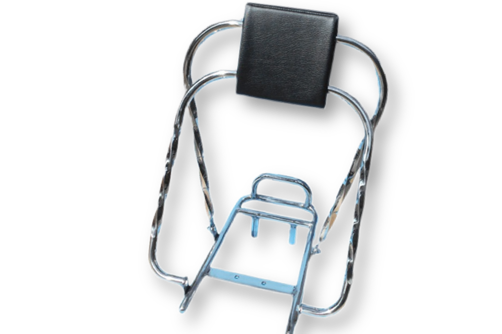 Lambretta Series 3 Li GP SX TV Twisted Flip Over Flip Flop Rear Backrest Stainless Steel