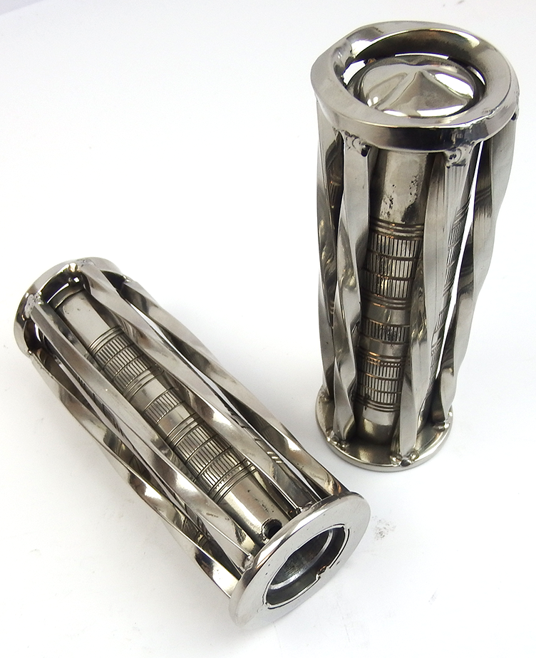Twistgrips - Twisted - Lambretta Ser.3 - Polished Stainless Steel