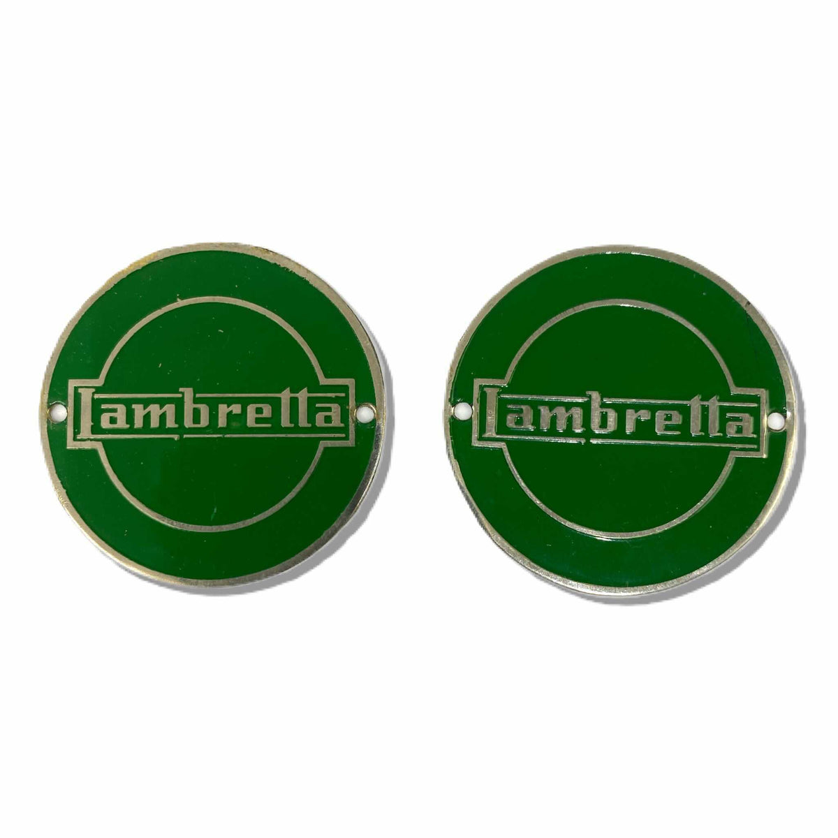 Lambretta LD 125 150 Fork Link Badges - Pair - Green