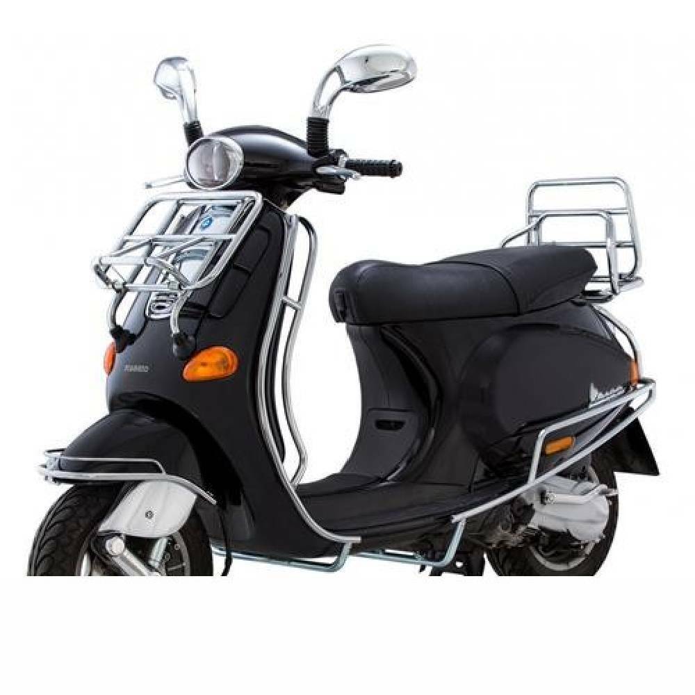 Piaggio Vespa ET2 ET4 LX Rear Crash Bar Cuppini Chrome