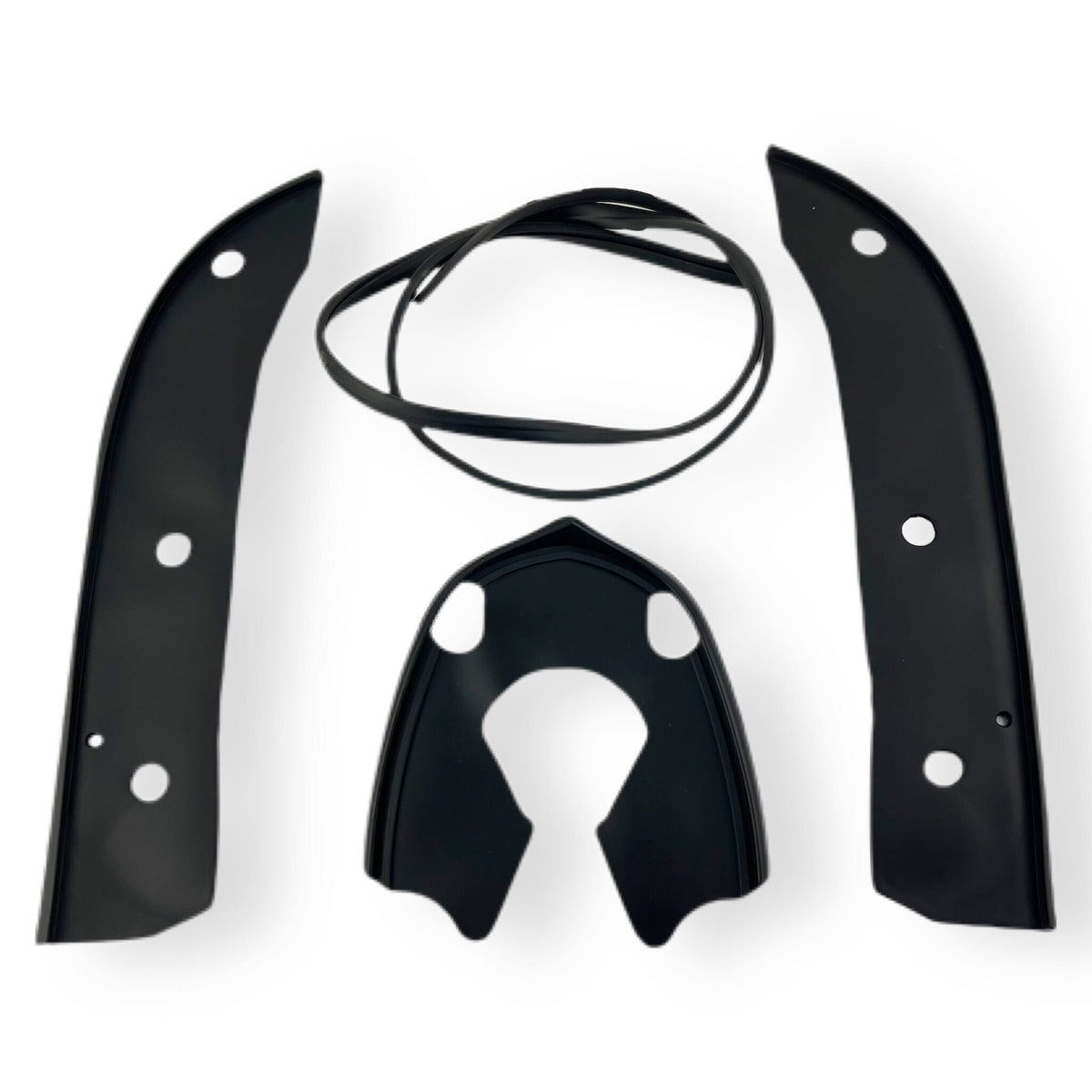 Lambretta Series 3 GP LiS SX Horncover And Front Mudguard Rubber Kit - Black