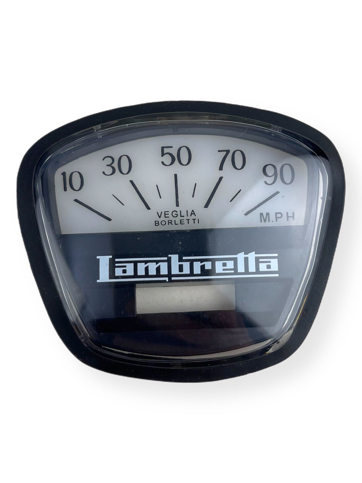 Lambretta GP DL 90 MPH Speedometer Lens and Insert Kit - Black Face