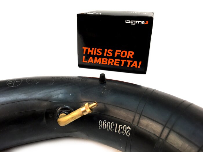 Lambretta BGM PRO 10 inch Inner Tube 45 Degree Valve- 3.50-10, 100/80-10, 100/90-10