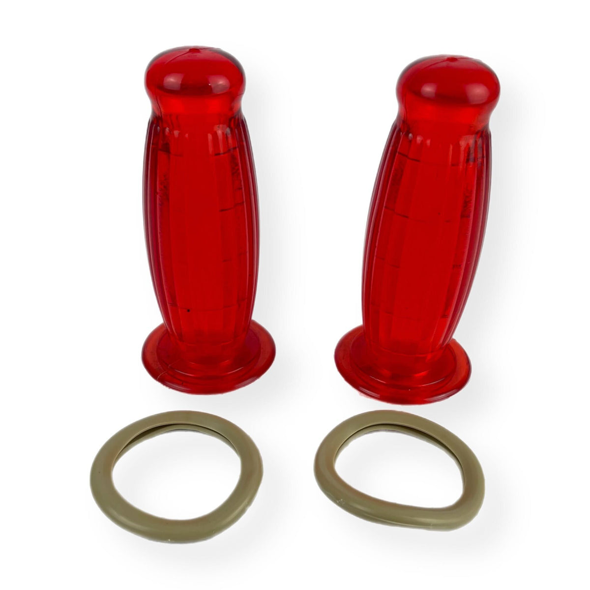Lambretta Series 3 Li GP SX TV Balloon Grips Dot Type 22mm - Red