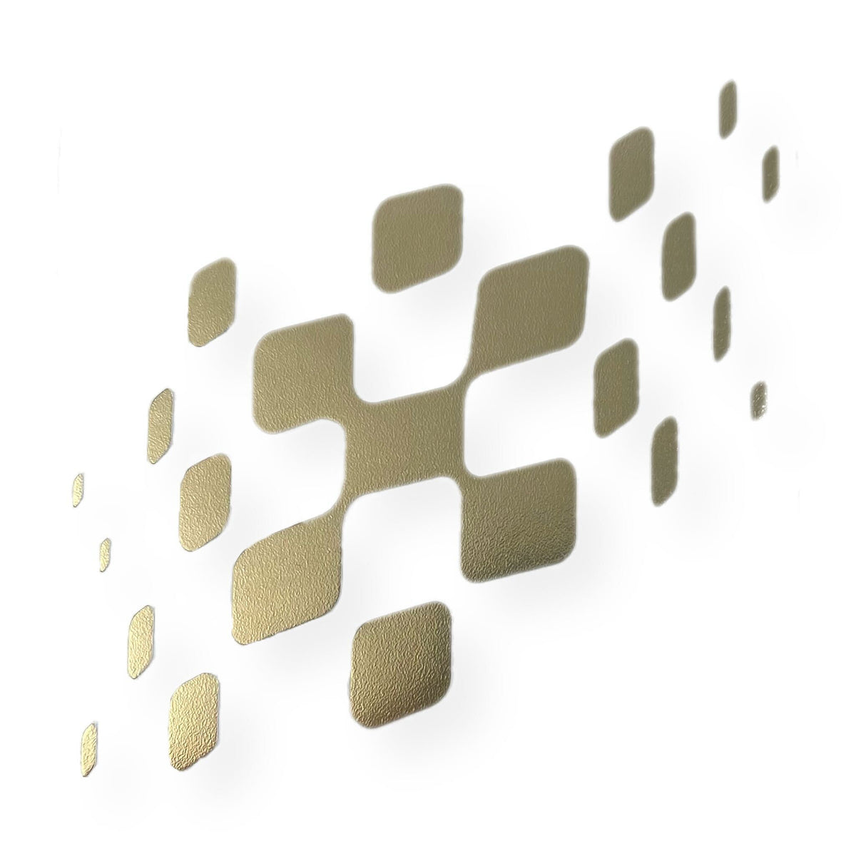 Lambretta GP DL Chequered Flag Legshield Sticker - Gold Chrome