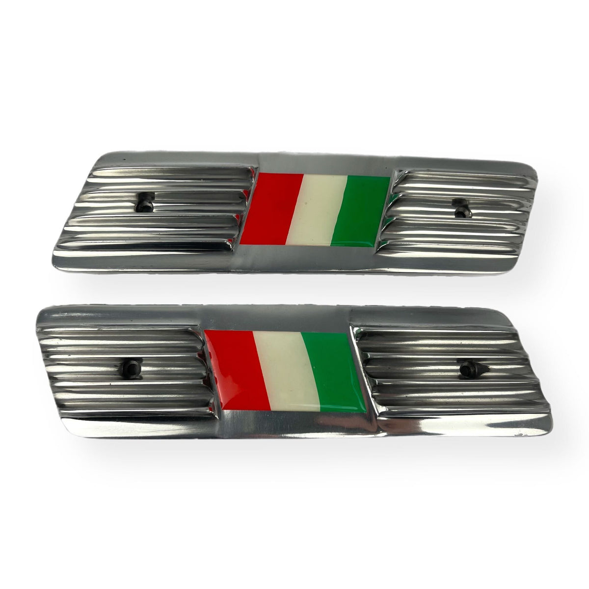 Lambretta GP Polished Side Panel Grills Italian Italy Flag