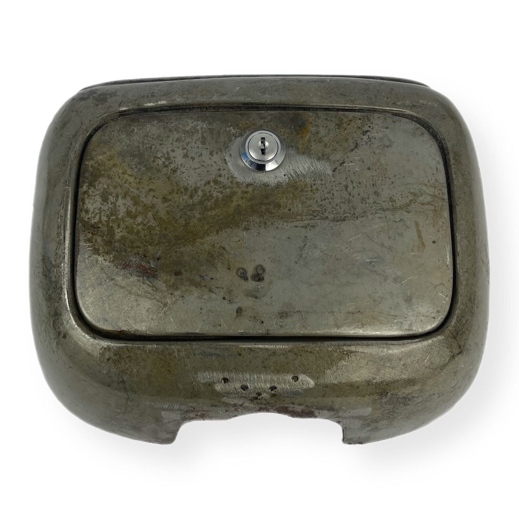 Lambretta LD 125 150 Mk2 Mk3 Glove Tool Box No Speedo Holes - Bare Metal
