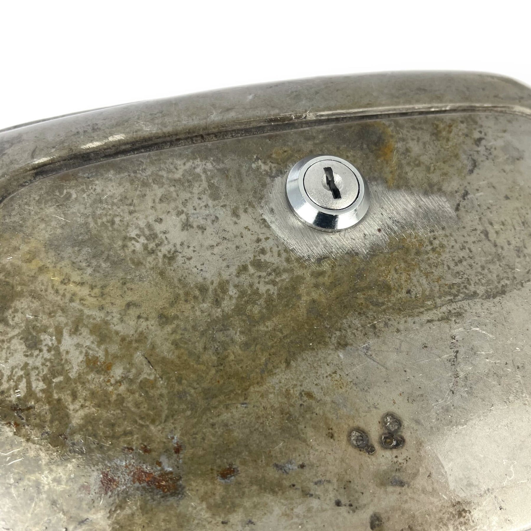 Lambretta LD 125 150 Mk2 Mk3 Glove Tool Box No Speedo Holes - Bare Metal