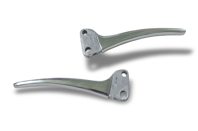 Lambretta LD D Handlebar Levers - Polished Alloy