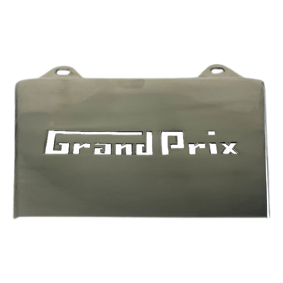Lambretta GP Laser Cut Grand Prix Logo Rear Mudflap - Polished Stainless Steel