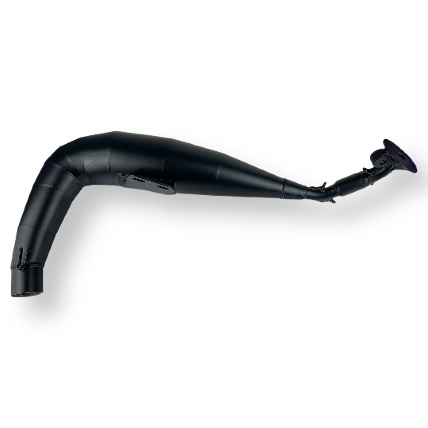 Lambretta S3 Li GP SX TV Taffy Style Expansion Exhaust - Black Powder Coated