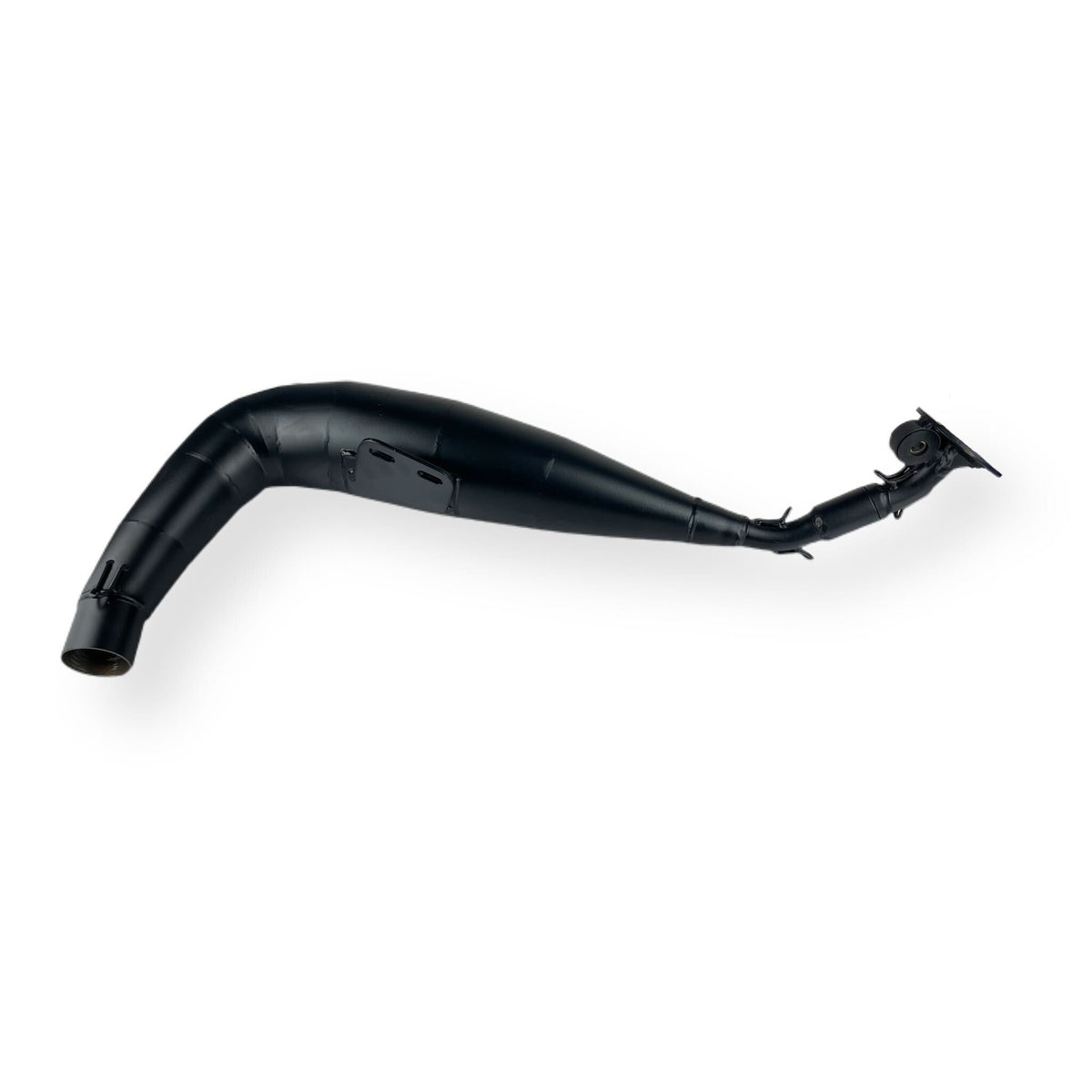 Lambretta S3 Li GP SX TV Taffy Style Expansion Exhaust - Black Powder Coated