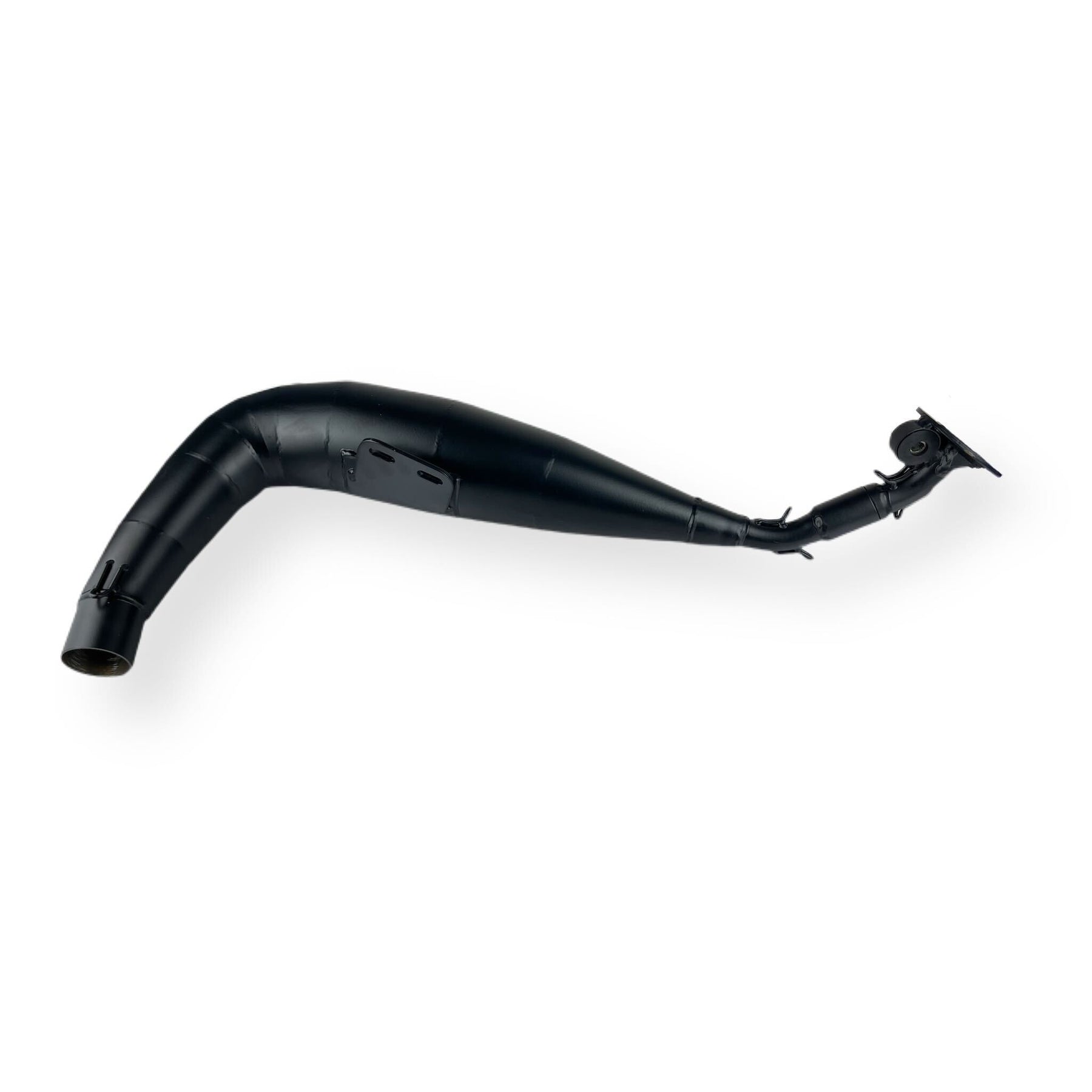 Lambretta S3 Li GP SX TV Taffy Style Expansion Exhaust - Black Powder Coated