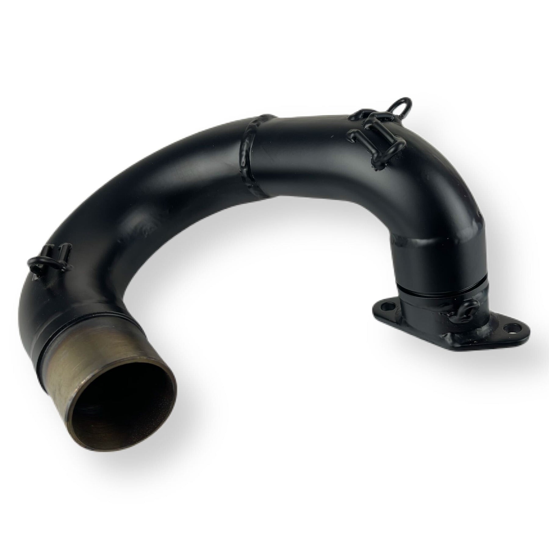 Lambretta S3 Li GP SX TV Taffy Style Expansion Exhaust - Black Powder Coated