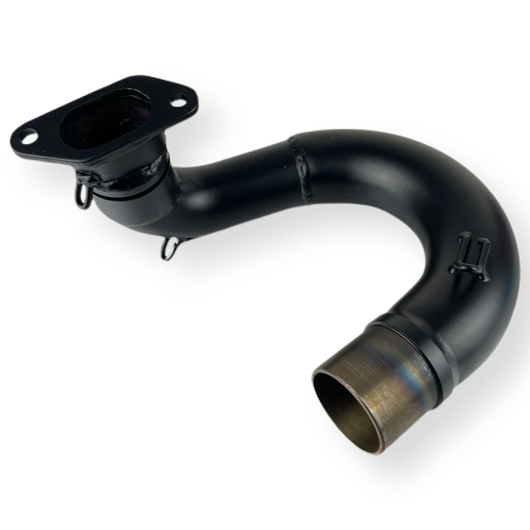 Lambretta S3 Li GP SX TV Taffy Style Expansion Exhaust - Black Powder Coated