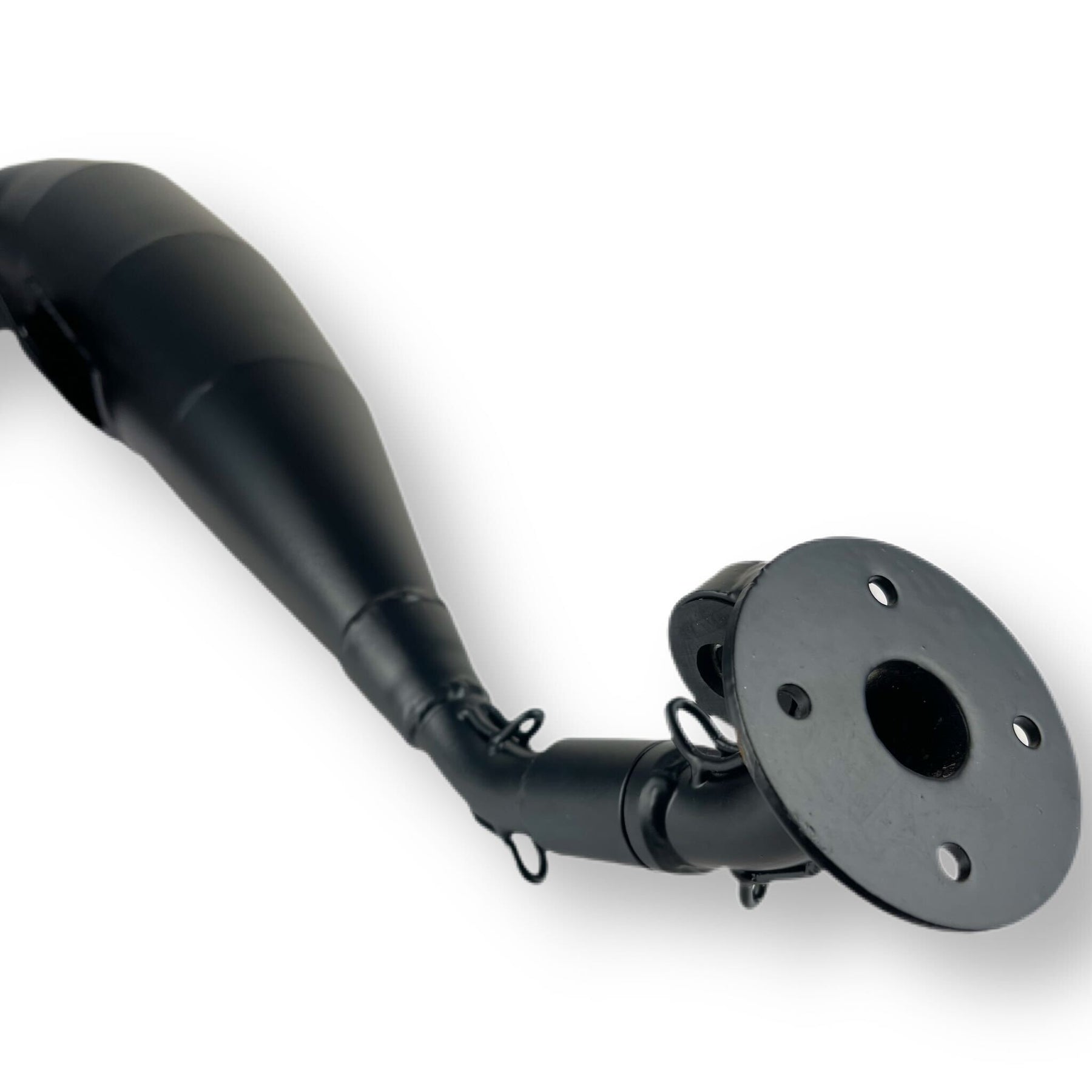 Lambretta S3 Li GP SX TV Taffy Style Expansion Exhaust - Black Powder Coated