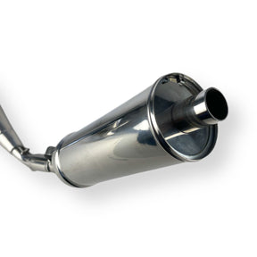 Lambretta S3 Li GP SX TV Taffy Style Expansion Exhaust - Polished Stainless Steel
