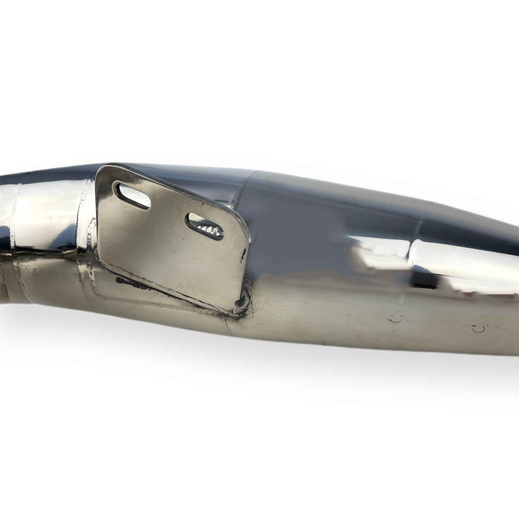 Lambretta S3 Li GP SX TV Taffy Style Expansion Exhaust - Polished Stainless Steel