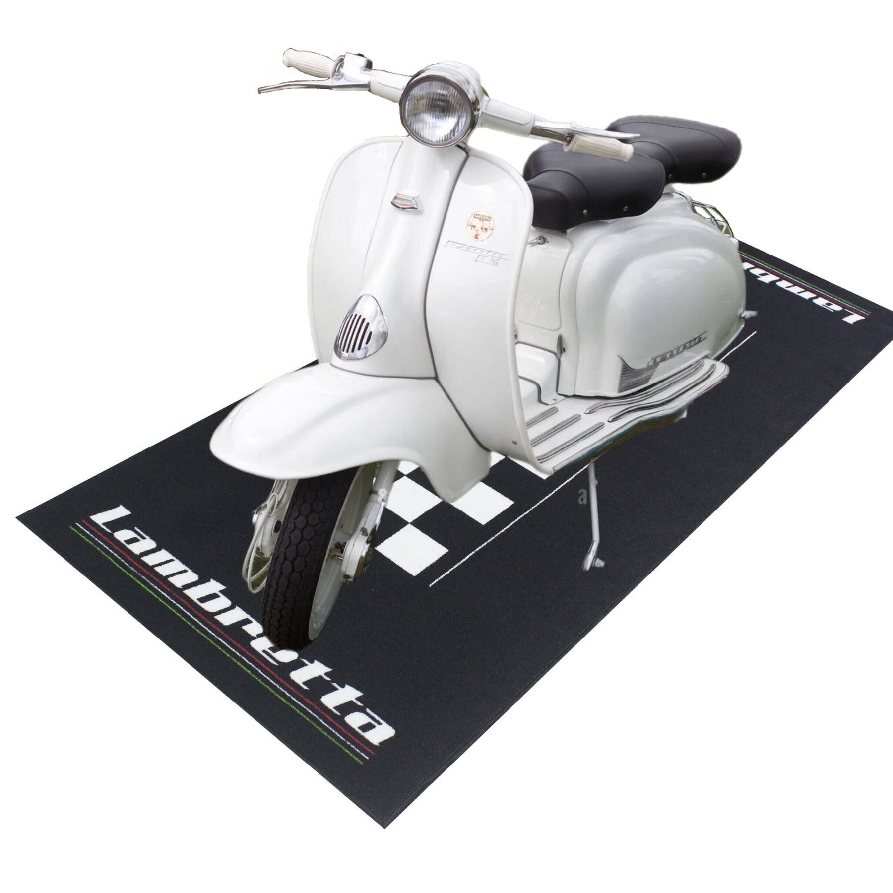 Lambretta Scooter Logo Garage Mat Series 4 - 190cm x 80cm