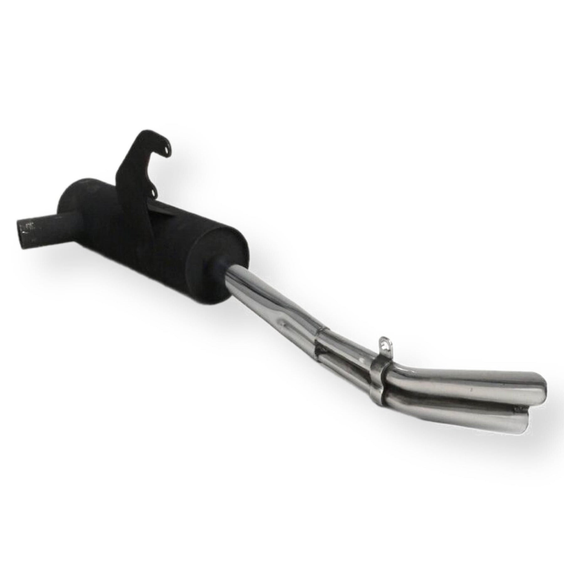 Lambretta Series 1 2 3 Li GP SX TV 60s Replica Twin Pipe Exhaust - Black and Chrome