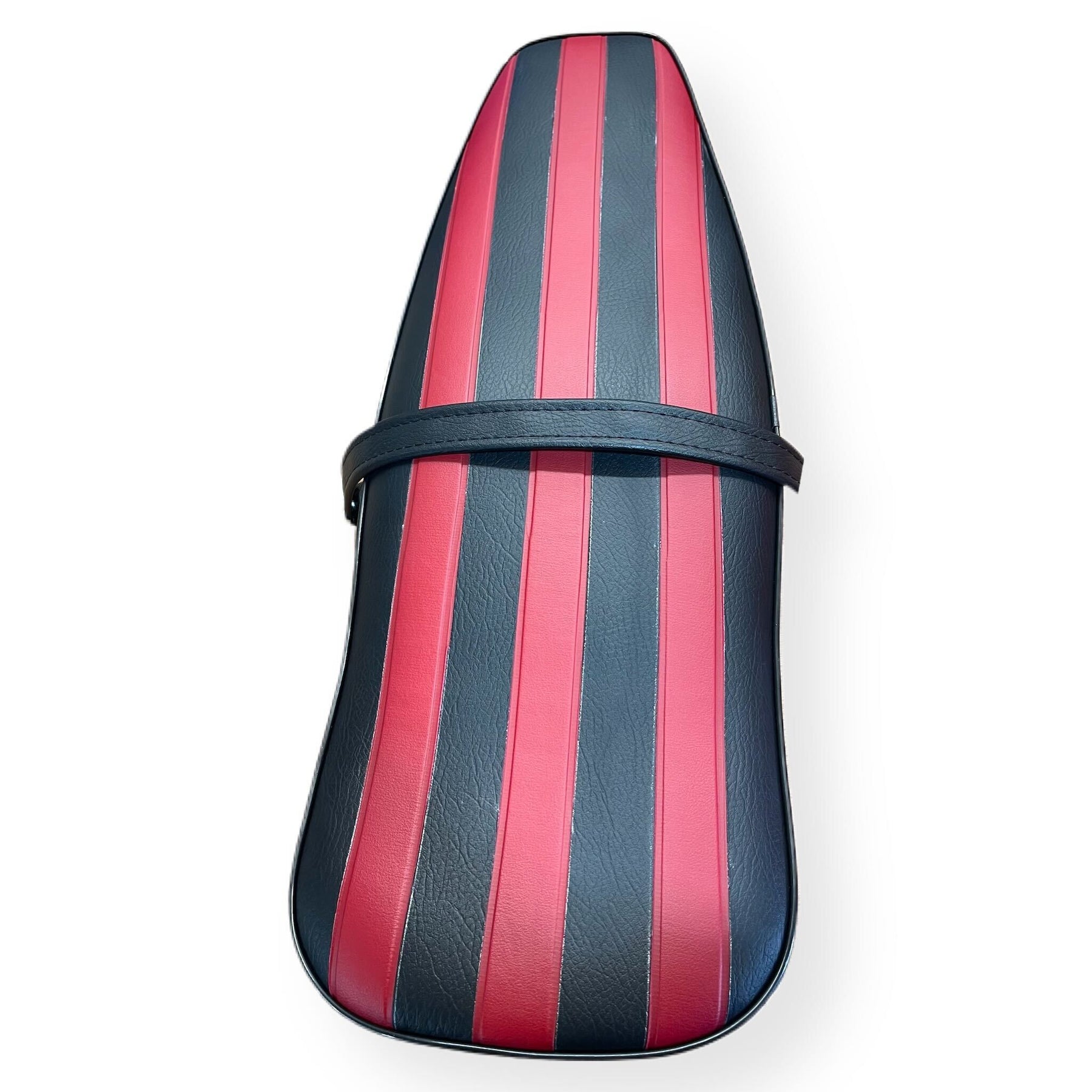 Lambretta Series 1 2 3 Li GP SX TV Dual Seat - Black Red Stripes