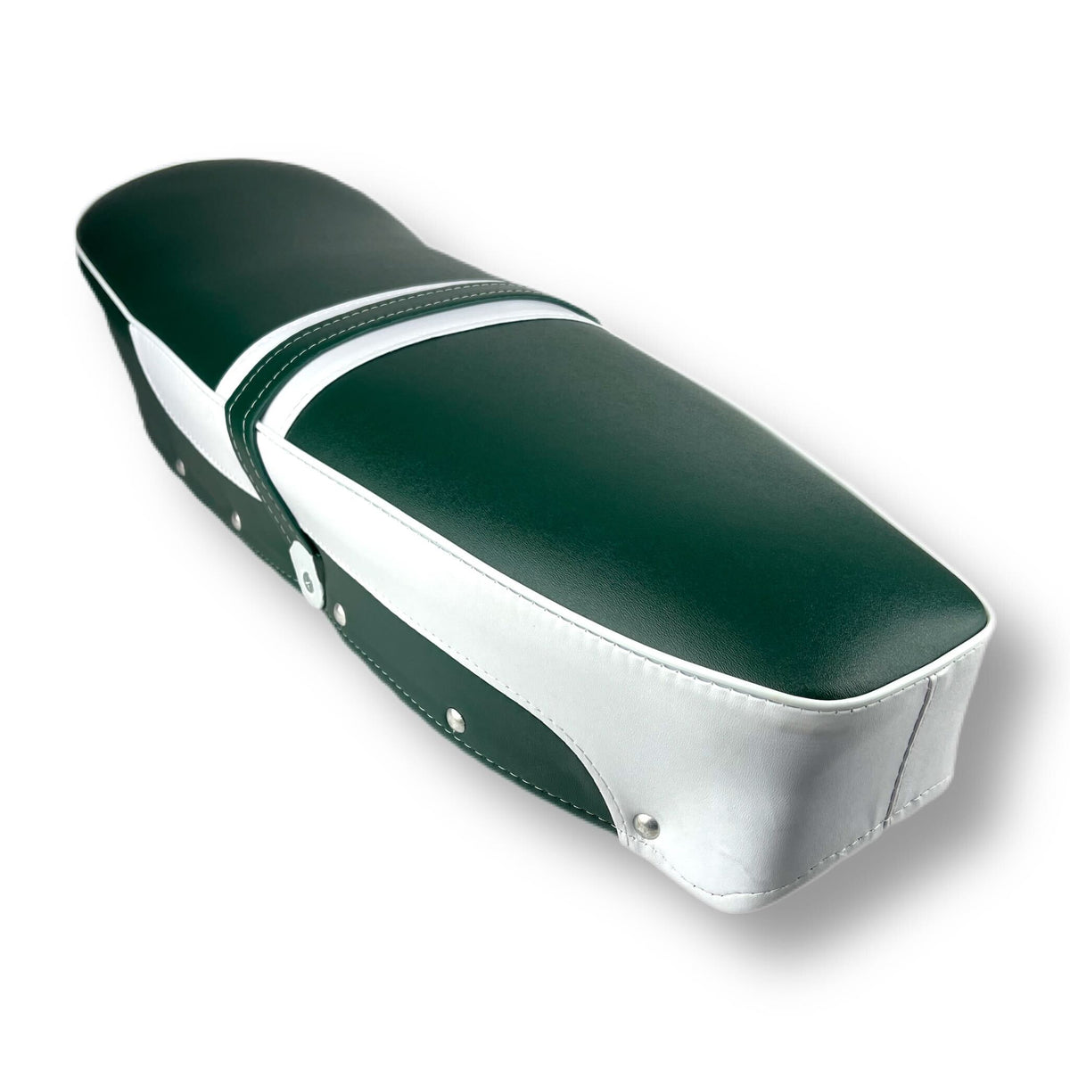 Lambretta Series 1 2 3 Li GP SX TV Dual Seat - Dark Green & White