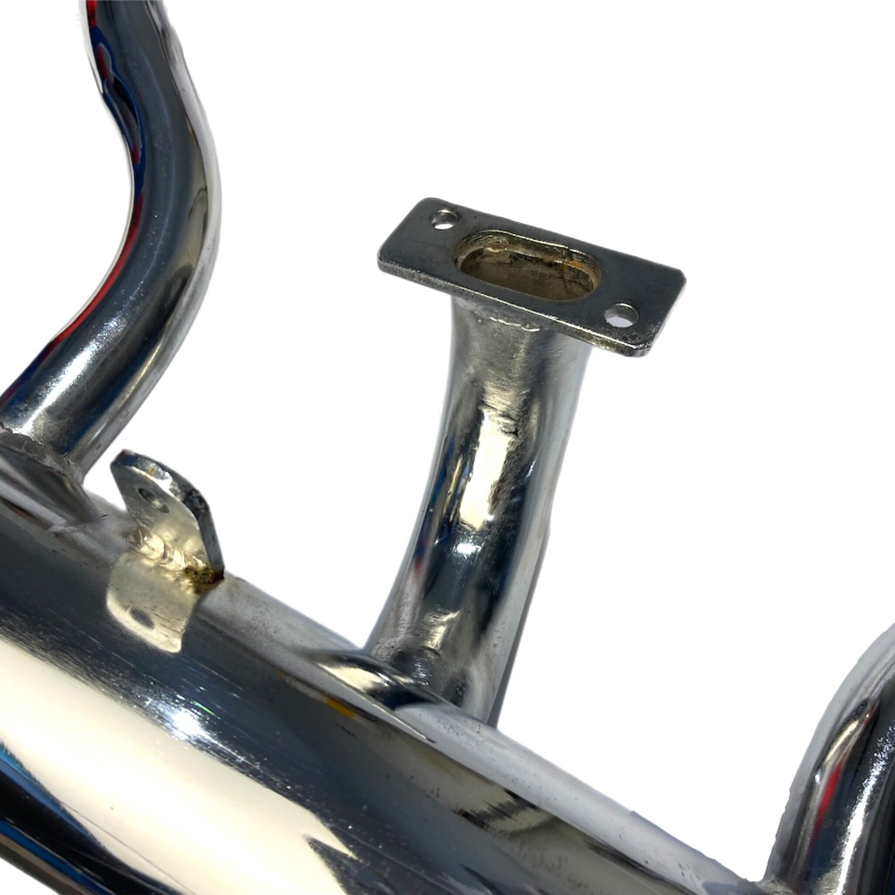 Lambretta Series 1 2 3 Li GP SX TV Fiamm Double Sided Twin Pipe Exhaust - Chrome